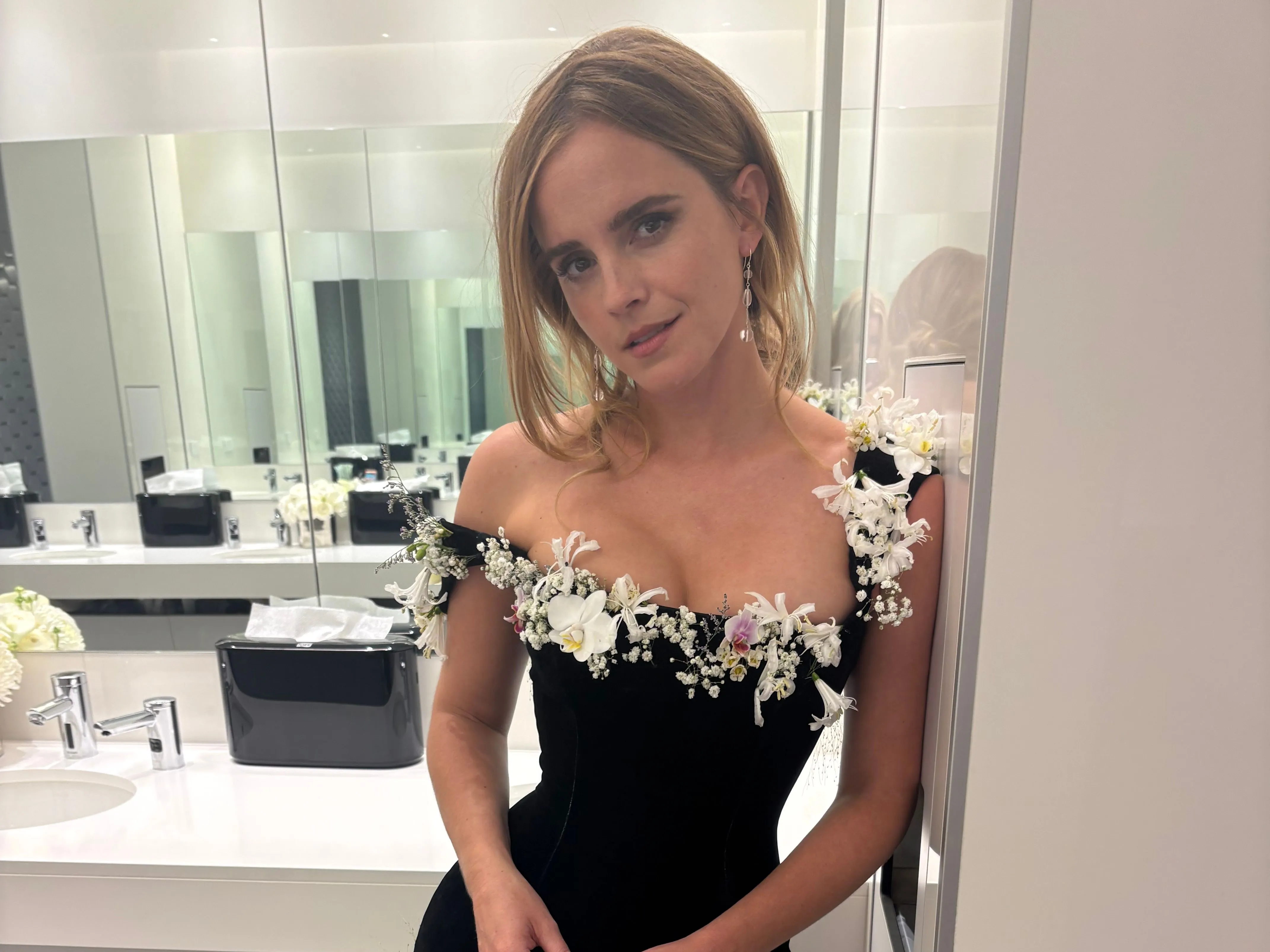 Emma Watson Wore a Dress Made With Real Flowers to the Lucas Museum Opening