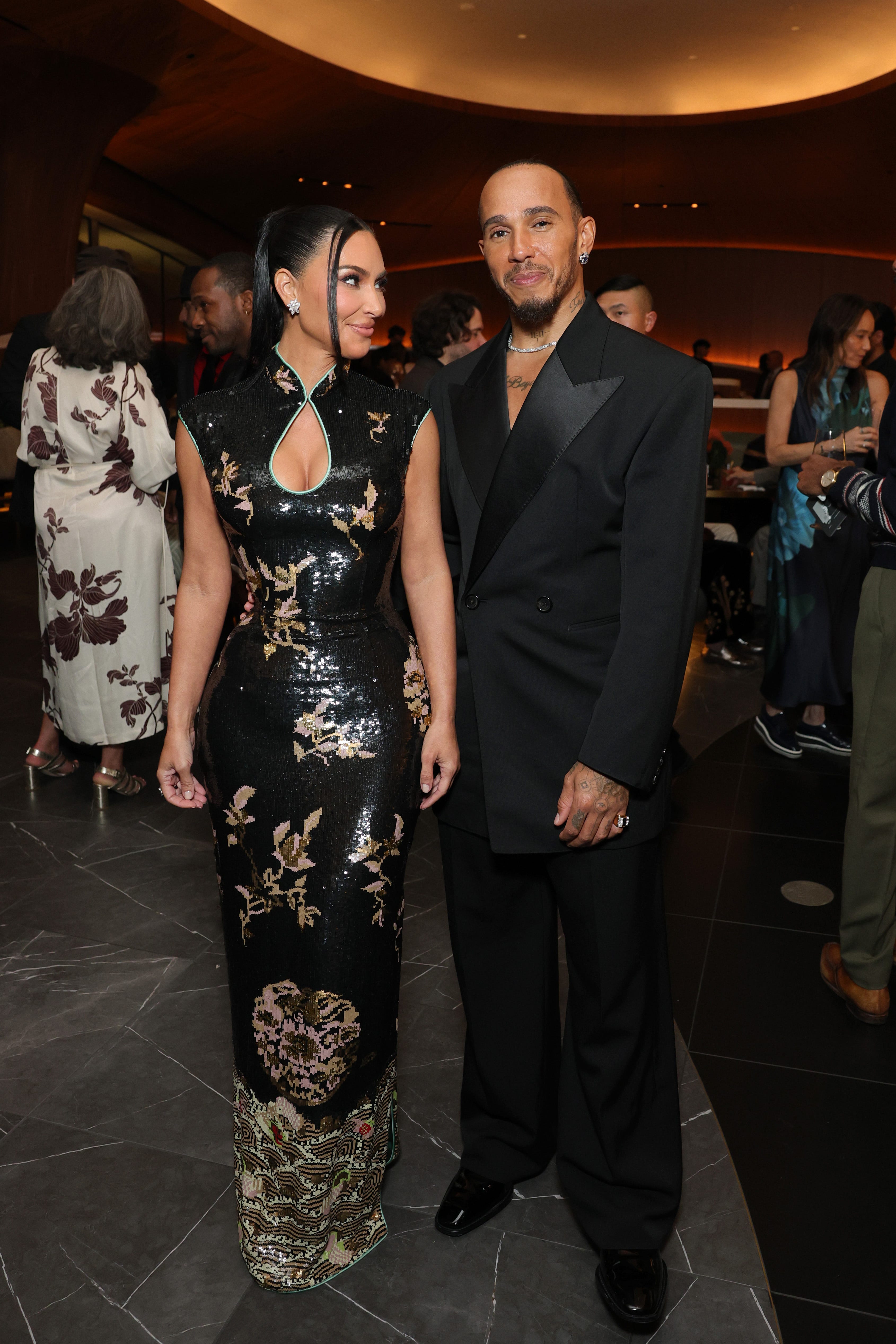 Kim Kardashian Revives a Tom Ford-Era Saint Laurent Look for Date Night With Lewis Hamilton
